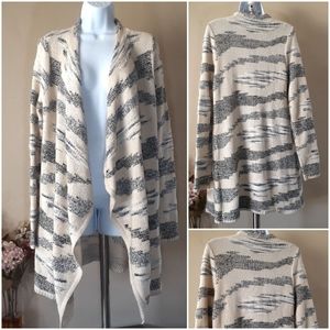 Lucky Brand Boho Tribal Aztec Striped Southwestern Sweater Cardigan